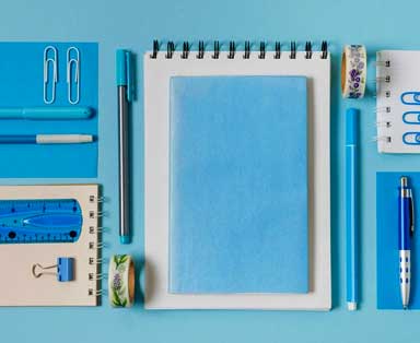 blue-color-stationery