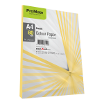 ProMate Colour Paper Cream 80GSM 250 Sheets Pack