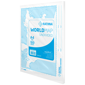 Rathna World Map Undivided - 100 Sheets Pack