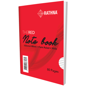 Rathna A6 Red-Cover Notebook 80Pgs