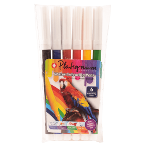 Platignum Water Coloring Pen 6 Colour Pack