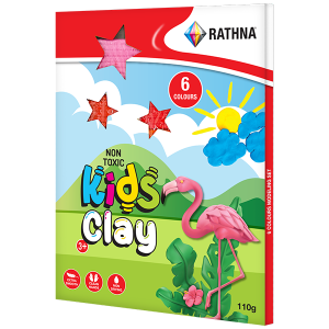 Kidz Clay Strips 110g - 6 Colours Pack