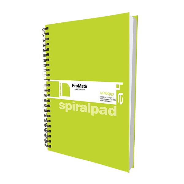 ProMate A4 Hardcover Flip-on Spiral Pad 100Pgs