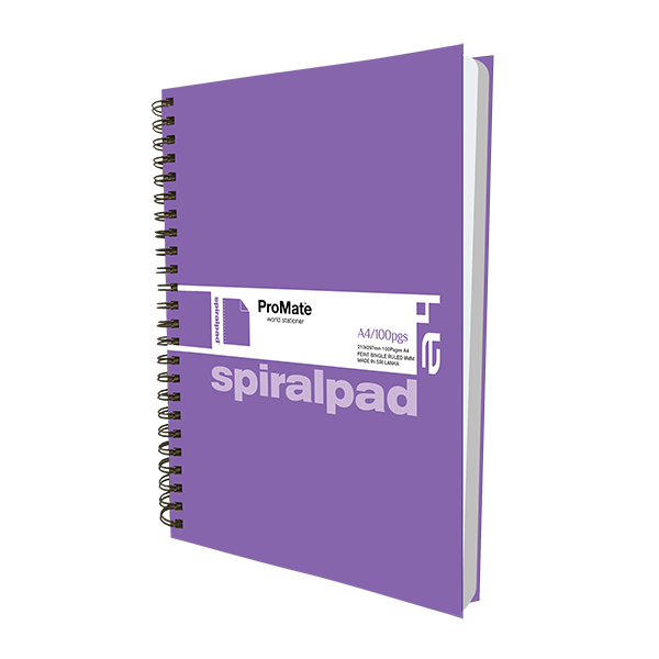 ProMate A4 Hardcover Flip-on Spiral Pad 100Pgs