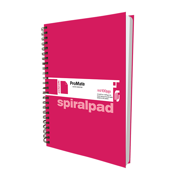 ProMate A4 Hardcover Flip-on Spiral Pad 100Pgs