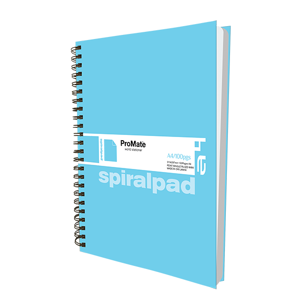 ProMate A4 Hardcover Flip-on Spiral Pad 100Pgs