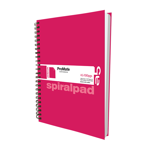 ProMate A5 Hardcover Flip-on Spiral Pad 100Pgs